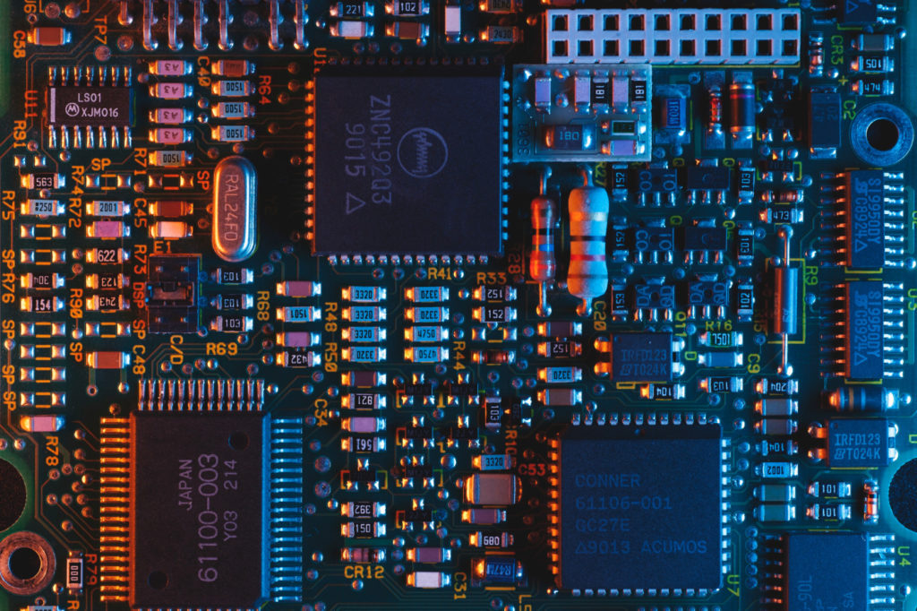 Incredibly complex electronic circuit board.