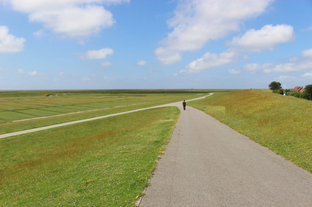 A person approaching crossroads.