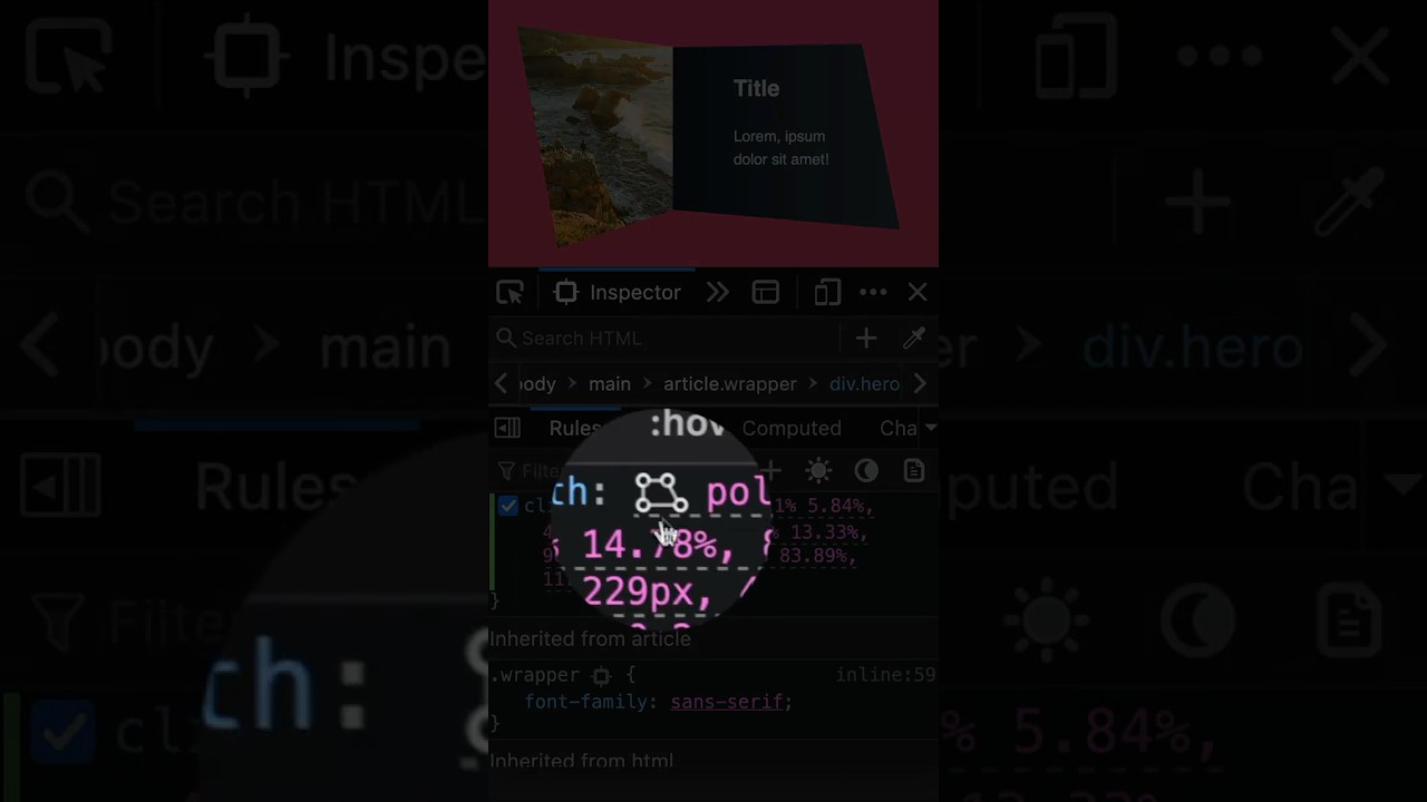 Use Firefox DevTools when working with CSS clip-path – Zoran Jambor