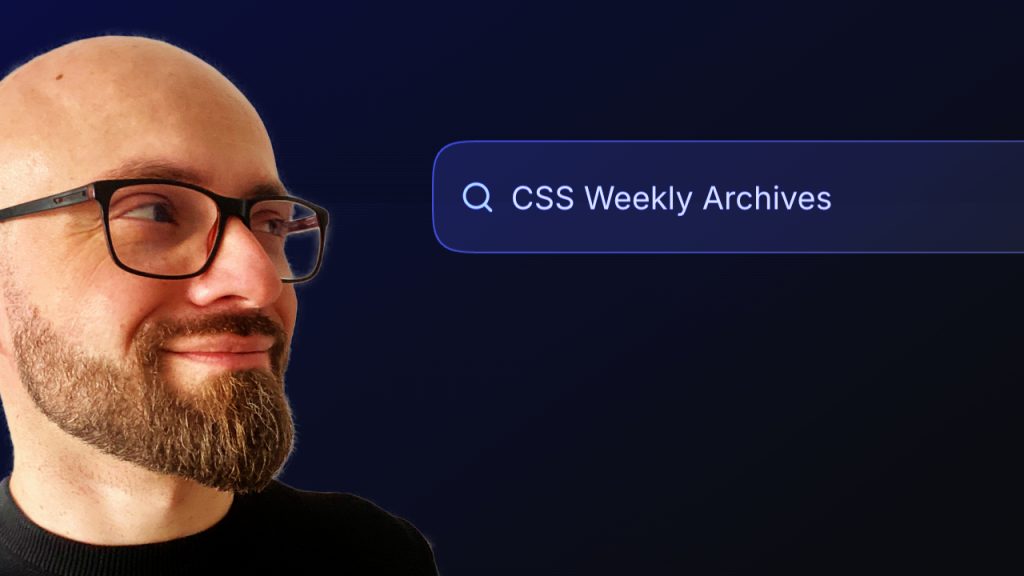 Zoran Jambor next to CSS Weekly Archives search field.
