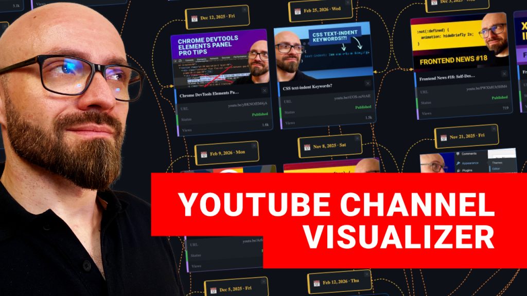 Zoran Jambor next to the screenshot of YouTube Channel Visualizer tool.