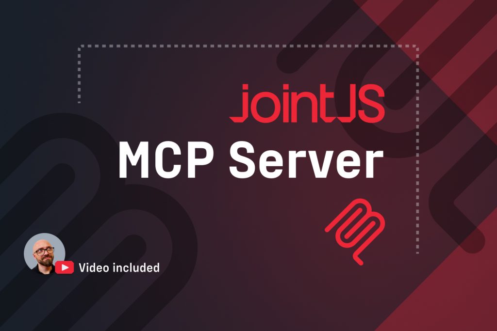 JointJS MCP Server text on red background.